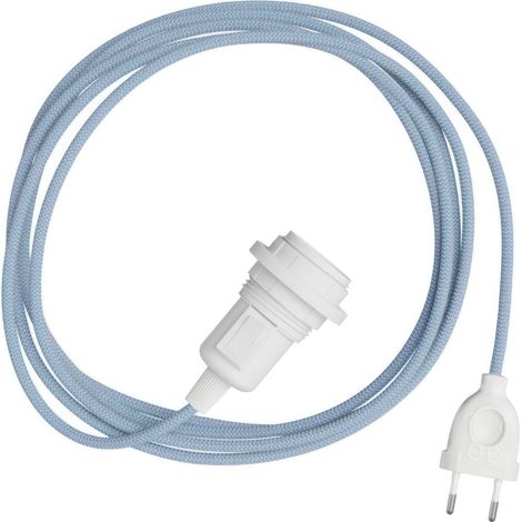 Creative Cables - Abat-jour serpent en zigzag - Lampe à brancher avec câble en tissu en zigzag (1/3)