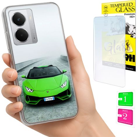 Funda para Realme 14 5G / 14T 5G con cubierta trasera para foto + cristal 9H (1/5)