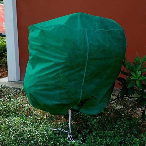 MINKUROW Coperture Per La Protezione Delle Piante, Borsa Riutilizzabile Per La Protezione Delle Piante Con Coulisse, Velo Per L'inverno Delle Piante, Protezione Dal Gelo Delle Piante (Verde-80x 100) (1/4)