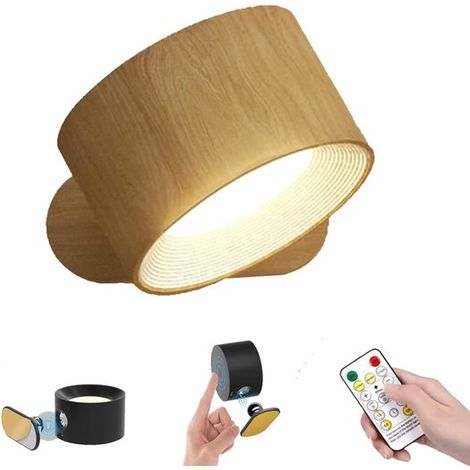 LED-Wandleuchte – Integrierter Akku – Touch-Bedienung – Drei Helligkeitsstufen – Drei Farbmodi – 360°-Drehung – Modernes, minimalistisches Design – Einstellbare Intensität – Geeignet für Wohn- und Sch