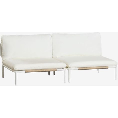 Sofá modular de jardín de 2 piezas en acero Roubly SKLUM (1/5)