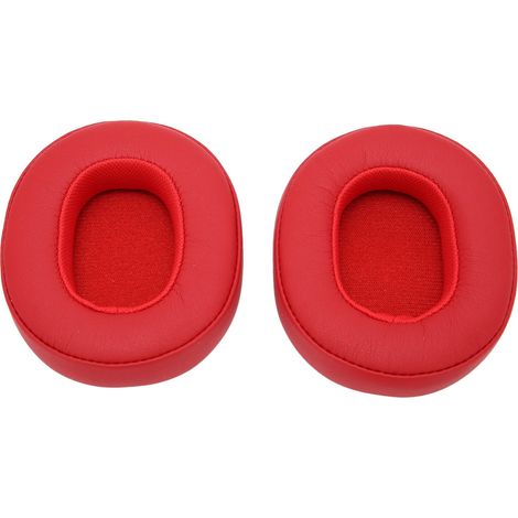 Coussinets d'oreille de rechange en cuir protéiné pour casque sans fil Skullcandy Crusher 3.0 Hesh3 (pièces de rechange rouges) (1/5)
