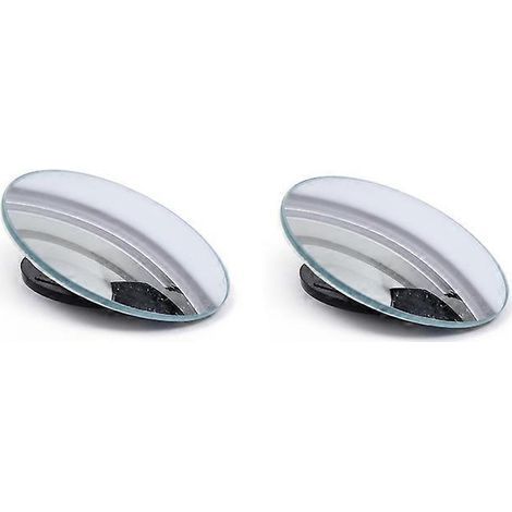 Lot de 2 rétroviseurs d'angle mort ronds, convexes et transparents pour voiture, ultra-fins et compacts.