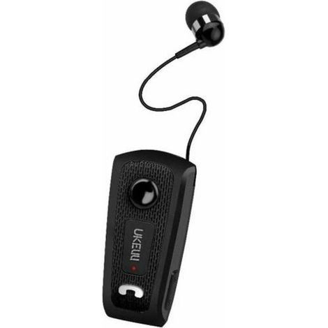 Trade Shop - UK-E20 BLUETOOTH-KOPFHÖRER CLIP-ON-KOPFHÖRER EINZIEHBARES KABEL SMARTPHONE -