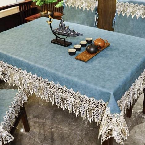1 nappe rectangulaire Divers accessoire de table 140x200 cm polyester lavable pour repas en famille, Noël ou Thanksgiving (1/5)