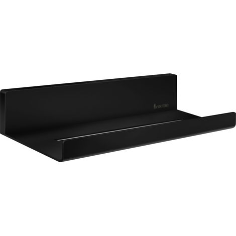 Smedbo SIDELINE - Duschregal. Schwarz. 250 x 112 mm. Wandplatte Höhe 47 mm. DB5001 (1/3)