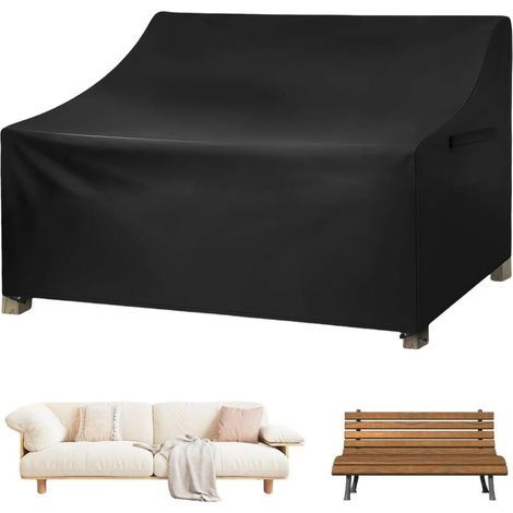 Housse de protection pour banc de jardin – 134 x 70 x 65/94 cm – Oxford 420D imperméable, résistante aux UV et coupe-vent (1/5)