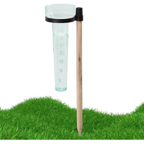 Pluviomètre, 1 pièce Pluviomètre en plastique avec support pour mesurer la pluie pour le jardin, l'extérieur, la cour (1/5)