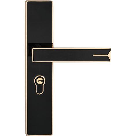 Poignée de porte de chambre noire, serrure de porte intérieure en alliage d'aluminium, serrure mécanique