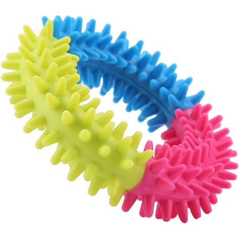 Juguetes masticables en forma de anillo para perros, juguetes masticables para mascotas, anillos masticables y limpiadores dentales para cachorros y perros adultos.