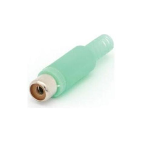 Fiche Rca Femelle - Connecteur Audio Vert - Pour Câble 4 mm - 1 Pièce