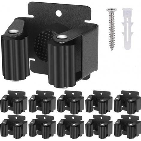 10 Stück Gerätehalter, Besenhalterung Wand, Besenhalter Wand, Gartengerätehalter, Edelstahl Wandhalterung für Wischmopp, Besen, Schaufel, Werkzeuge