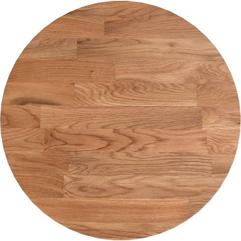 Dessus de table  Dessus de bureau  Plateau de table rond Marron clair Ø30x1,5 cm Bois chêne traité