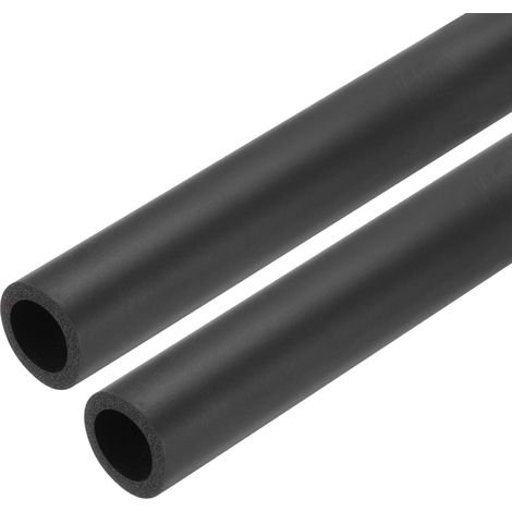 2pcs Tube d'Isolation Mousse pour Tuyau, Conduits Isolants Thermique 61cm/24", Tuyaux Caoutchouc en Mousse ID 18mm OD 30mm pour Support Poignée Chauffage Tube Climatisation, Noir (1/5)