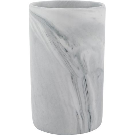 Gobelet de salle de bain en céramique effet marbre rustique, support pour bain de bouche, brosse à dents et dentifrice - Gobelet à lait pour Noël ou un anniversaire (1/5)