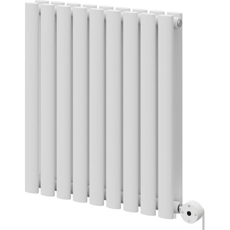 Boone White 600mm x 540mm Horizontal Digital Thermostatic Electric Double Panel Radiator (1/5)