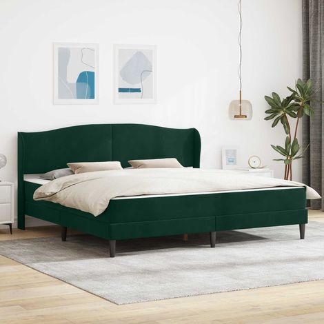 Estructura de cama Verde oscuro 180 x 200 cm Terciopelo