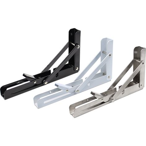 Lot de 2 supports triangulaires Billy, 15 cm, acier inoxydable (prix par support) (1/3)