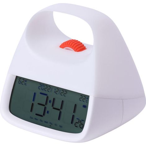 Luce notturna portatile - sveglia da comodino - lampada con orologio - orologio multifunzionale - luce notturna digitale per bambini con temperatura e (1/4)