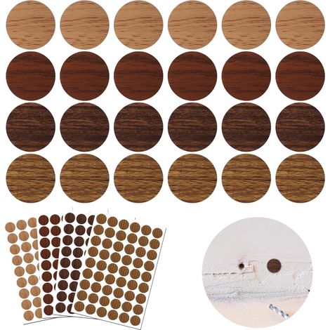 Vis Trou Autocollants, 4 Feuilles 216 Pièces Cache Vis, Capuchons Autocollants Diamètre 21mm,Cache Vis Adhesif, Cache Trou, pour Armoires Tiroir Table Meubles Armoire, Plusieurs Couleurs