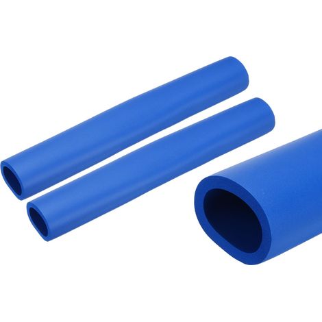 2pcs Tubes d'Isolation de Tuyaux 25cm/10", Isolant Tuyau Caoutchouc en Mousse, Conduits Isolants ID 28mm OD 38mm pour Support Poignée Chauffage Tube Climatisation, Bleu (1/5)