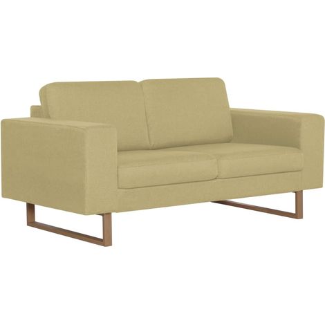 2-Sitzer-Sofa Stoff Grün vidaXL (1/5)