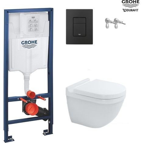 Pack cisterna GEBERIT duofix UP100 con pulsador delta 20 blanco alpino y WC suspendido swiss tornado 53 cm y soft-close (1/4)