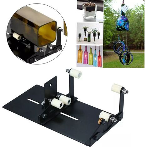 Coupe-bouteilles en verre, outil de découpe rapide et précis, kit de bricolage en acier inoxydable noir. (1/5)