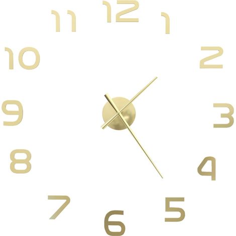 Horloge murale 3D Design moderne 100 cm XXL Doré (1/3)
