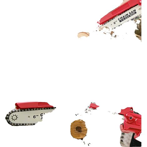 Scie à chaîne sans fil, moteur sans balais de 300W, longueur de barre de 6 pouces, 2 batteries, longueur du mât d'extension de 2,5 m, capacité de coupe de 15 cm de diamètre (1/5)