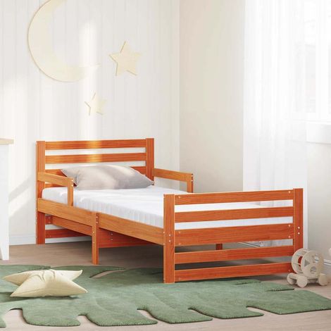Estructura de cama Marrón 80 x 200 cm Madera de pino macizo
