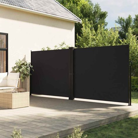 Seitenmarkise Ausziehbar Schwarz 160x600 cm (1/5)