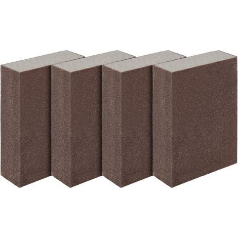 Lot de 4 éponges/Blocs de ponçage pour Surfaces humides et sèches, superfin (Grade 320 à 400) ponçage (1/5)