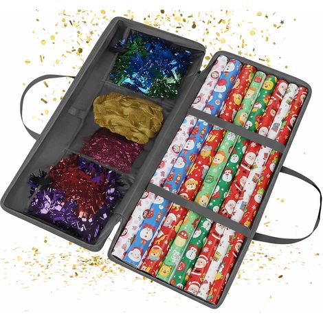 Sacchetto portaoggetti in carta da regalo con tasche a rete