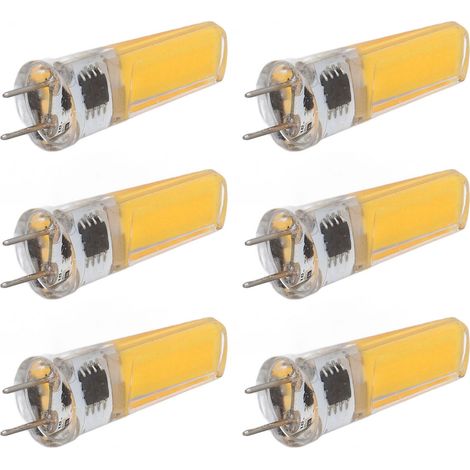 Packung mit 6 dimmbaren G8 5W COB-Lampen, warmweiß (100-120V), für Kronleuchter, Deckenleuchten, Wandleuchten und Tischlampen. (1/5)
