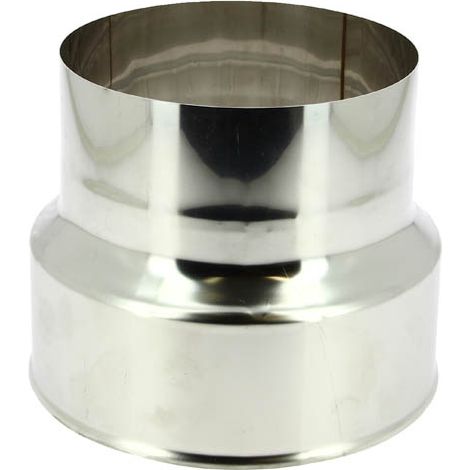 TEN – Réduction inox 304 femelle x mâle Ø180/153 – Raccord fumisterie pour gaz, fuel, bois et charbon – Usage professionnel