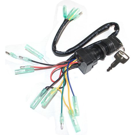Ensemble interrupteur de démarrage et clé pour moteur hors-bord Yamaha - Compatible avec 703-82510/82510-43. (1/4)