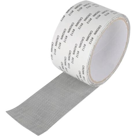 Ruban Adhesif Reparation Moustiquaire - Patch Repare Moustiquaire Réparation de Fenêtre Kit de Moustiquaire Adhesive Reparation Réparer Moustiquaire 5 x 2m (gris)