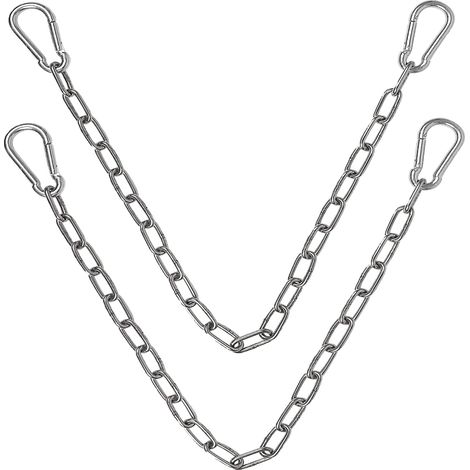 Filiyano-Chaîne de suspension pour hamac (2 pièces), chaînes pour balancelle de porche, sangles pour chaise suspendue, 4 mousquetons, pour chaises (1/5)