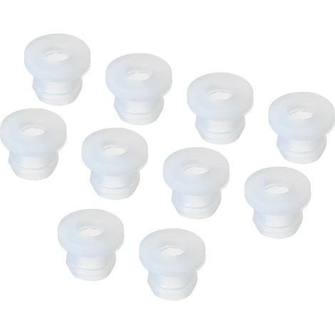 20Pcs Bouchon Passe Fil Caoutchouc Diamètre d'Installation de 7.5mm, ID 5mm, Hauteur 9mm Passe-Câble Transparent Joint Anti-Rayures pour Boîte Électrique et Conduit de Câble (1/5)