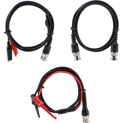 Kit de test de câble coaxial P1260 avec pinces crocodiles BNC à BNC. (1/5)
