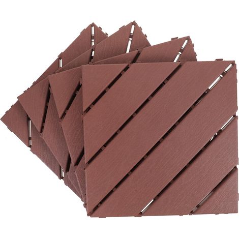 Dalles de balcon et terrasse en plastique emboîtables, résistantes à l'usure indéformables, idéales (1/5)