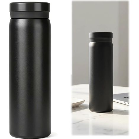 Mini-Isolierflasche, 17,8 x 5,7 cm, kompakte, auslaufsichere Isolierflasche (300 ml) (1/5)