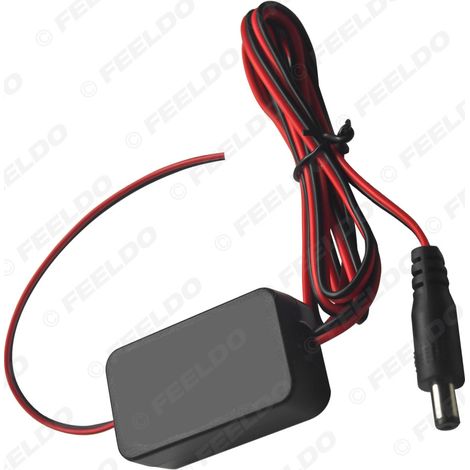 Ballast/filtre secteur/redresseur anti-ondulation/scintillement pour caméra de recul 12 V, prise de sortie 5,5 mm