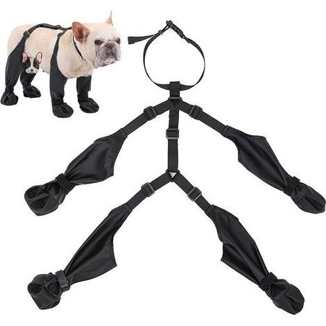 Bottes De Neige pour Chien Chaussures pour Chiens Antidérapant Bottes pour Chien De Protection avec Bretelles Bottes (1/5)