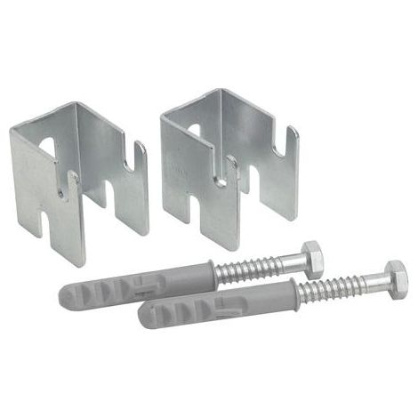 Blanc Habitat – Fixations pour radiateur acier lamellaire – Support de fixation chauffage central – Écartement 20 à 35mm – Livré avec vis et chevilles
