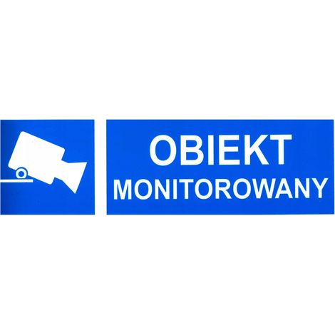 ZI-49 Piastra in PVC OGGETTO MONITORATO - 100X300