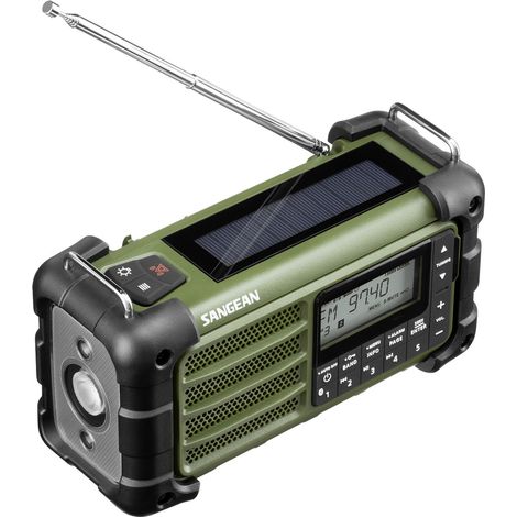 Sangean MMR-99 Outdoorradio UKW, MW Notfallradio, Bluetooth®  Solarpanel, spritzwassergeschützt, sta