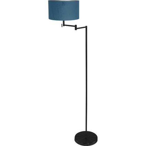 Lampadaire - noir - Bella - métal textile - Ø 45cm - E27 - 3891ZW (1/5)