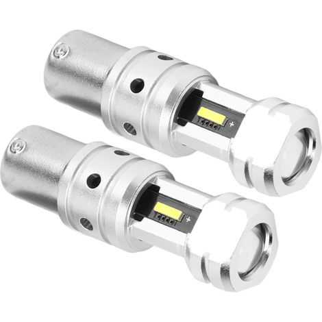 2 Ampoules LED 1156 100W 2400LM Blanc 6000K - Feux de Recul, Clignotants et Signalisation pour Voiture, Camion, Camping-Car (1/5)